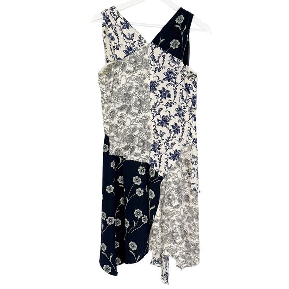 Derek Lam 10 Crosby Asymmetrical Patchwork Dress Size 4 - Picture 3 of 7